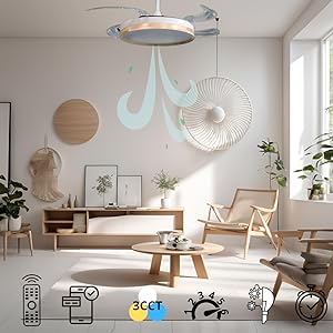 ventilador madera blanco trace app APP blanco nuevo aspas