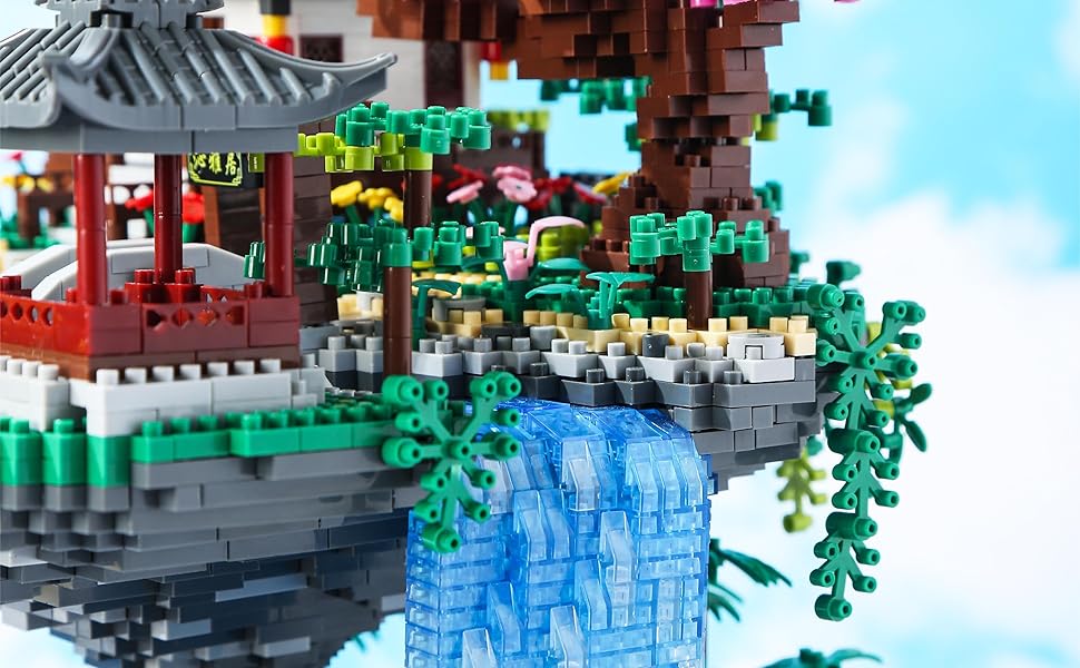 Juego de construcción Ligero para casa de bonsái japonés Sakura (3320 Piezas)