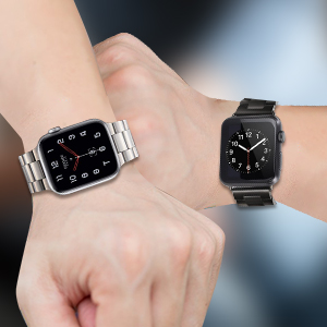 correa apple watch negro plata 2 atascado
