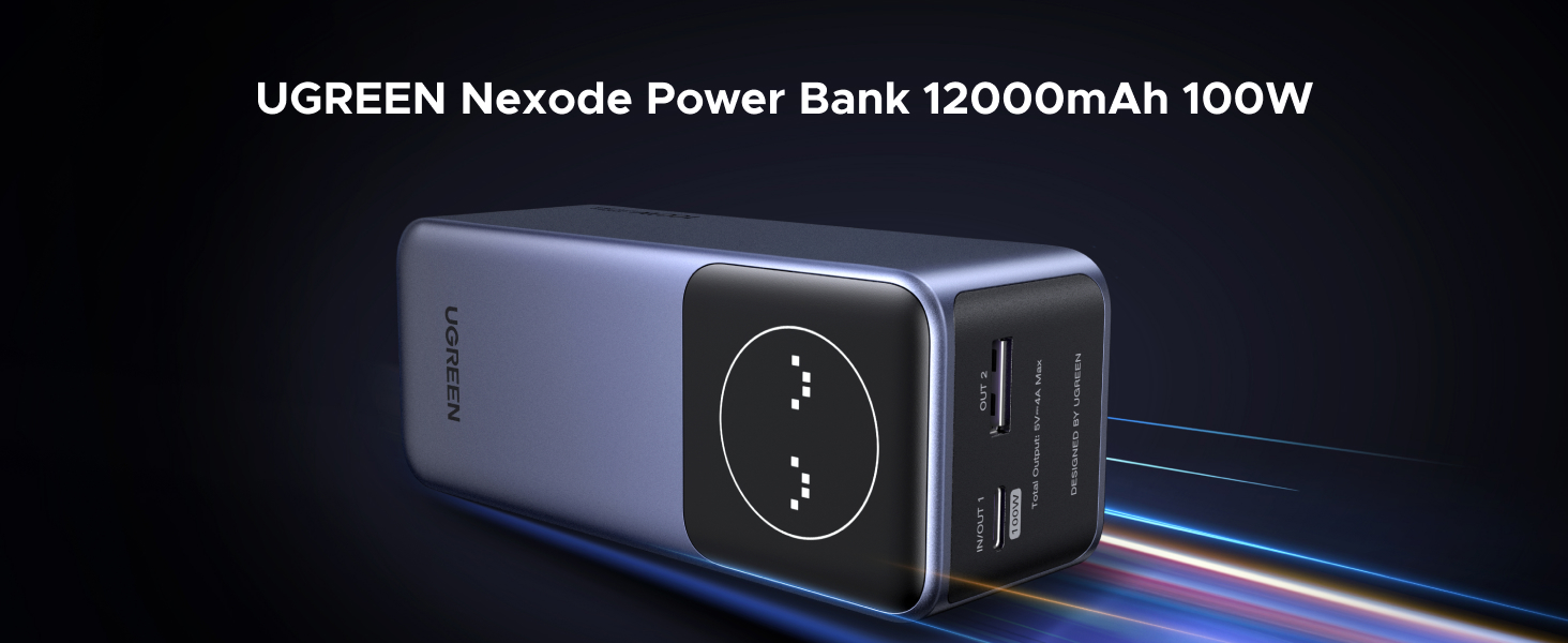 pwoer bank 12000mah 100w