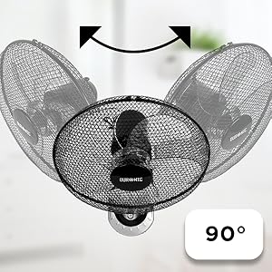 ventilador de pared oscilante