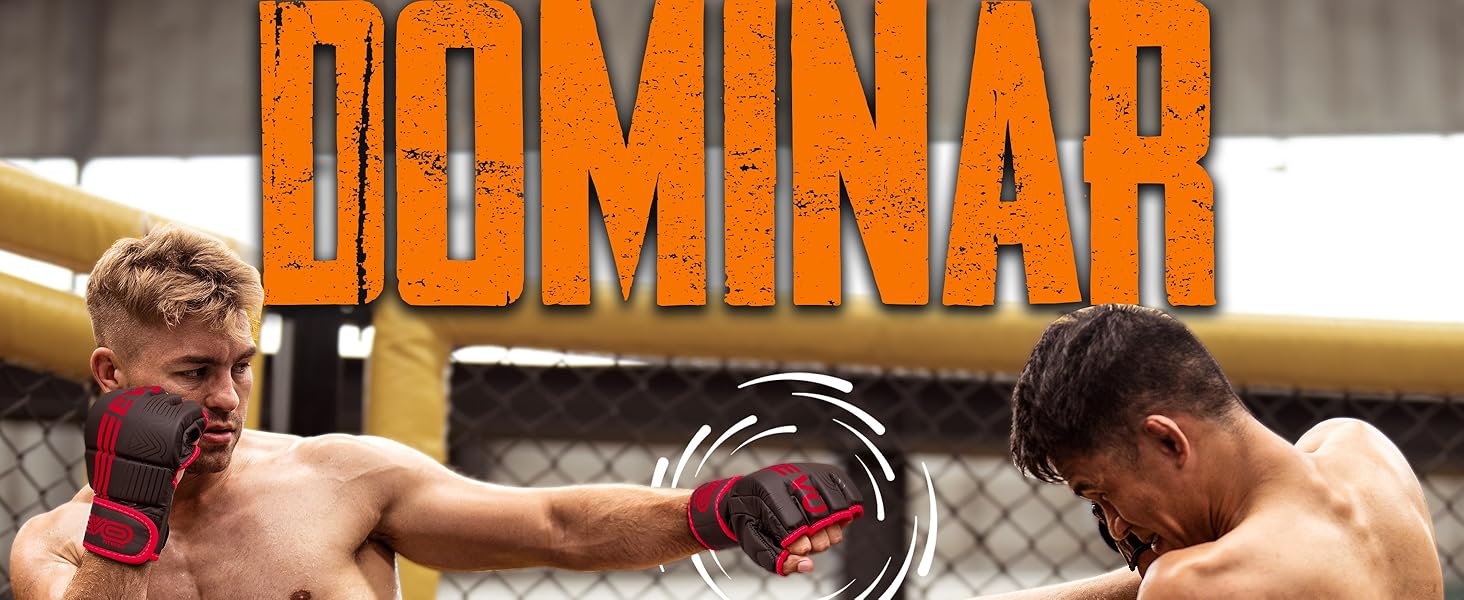 Guantes MMA Negros Mate Guantes de Artes Marciales Guarnición de Combate Hombres Muay Thai Cage
