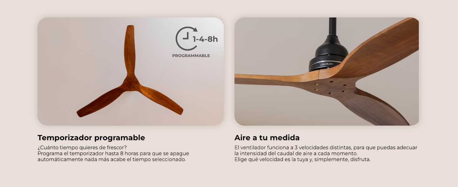 ventiladores de techo; ventiladores de techo con luz; lampara cecotec; EnergySilence Aero 570