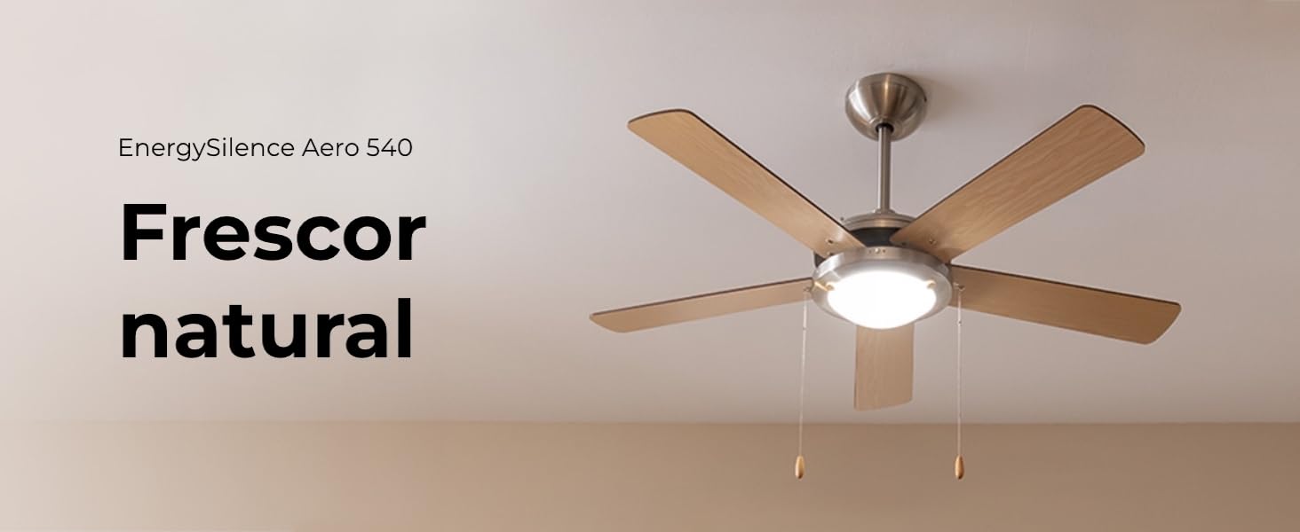 ventilador de techo con luz led ventiladores lampara aspas silencioso dormitorio Cecotec ceiling fan