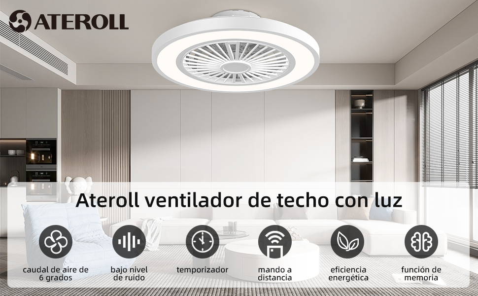 Ventilador de Techo con Luz