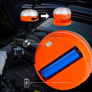 luz, emergencia, amarilla, blanca, led, coche, carretera, intermitente accidente encendido magnético