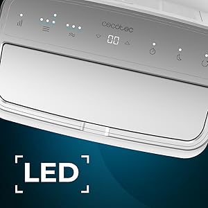Aire acondicionado portátil / bomba de calor / silencioso / LED / temporizador