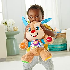 Fisher Price bebes peluches motricidad sensorial primeros descubrimientos perrita