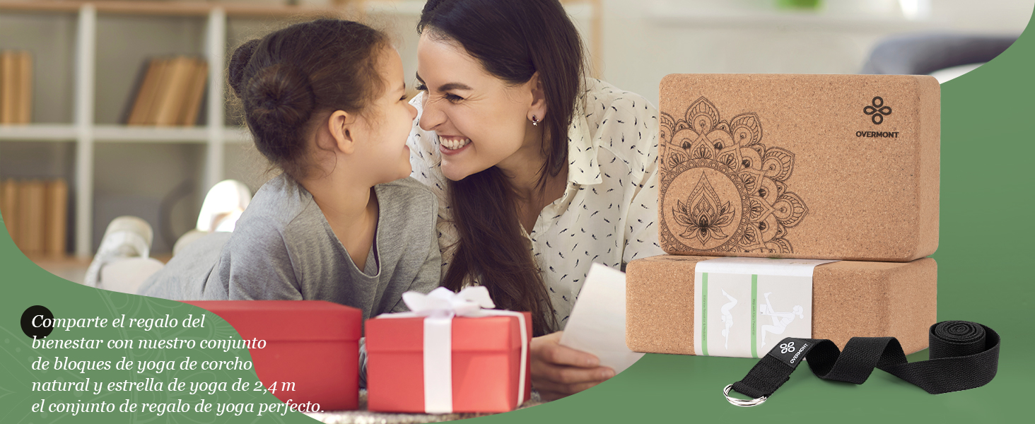 Comparte el regalo del bienestar con nuestro set de bloques de yoga de corcho natural
