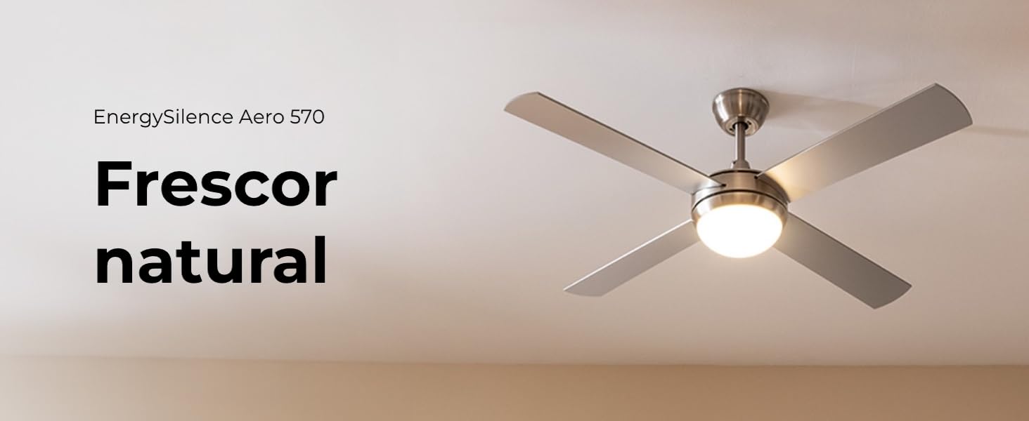ventilador de techo con luz led ventiladores lampara aspas silencioso dormitorio Cecotec ceiling fan