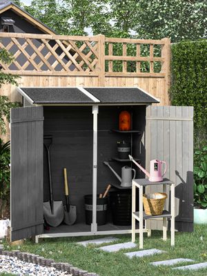 s jardineria puertas seguras cerrojos techo impermeable madera maciza jardin mueble exterior techo