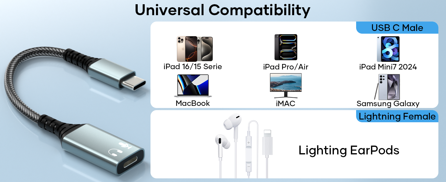 adaptador USB-C a Lightning