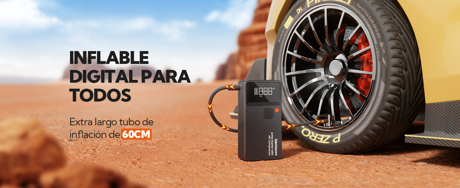Un tubo inflable de 60 cm infla objetos fácilmente y hace que tu vida sea más conveniente.