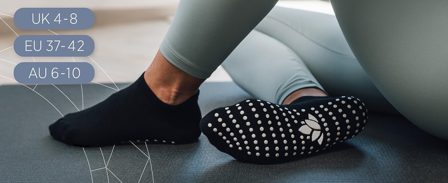 3 Pares de Calcetines Antideslizantes para Yoga, Pilates, Artes Marciales, Fitness, Danza Barre