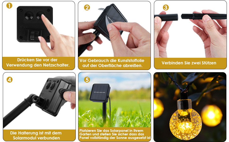 Guirnaldas Luces Exterior Solares