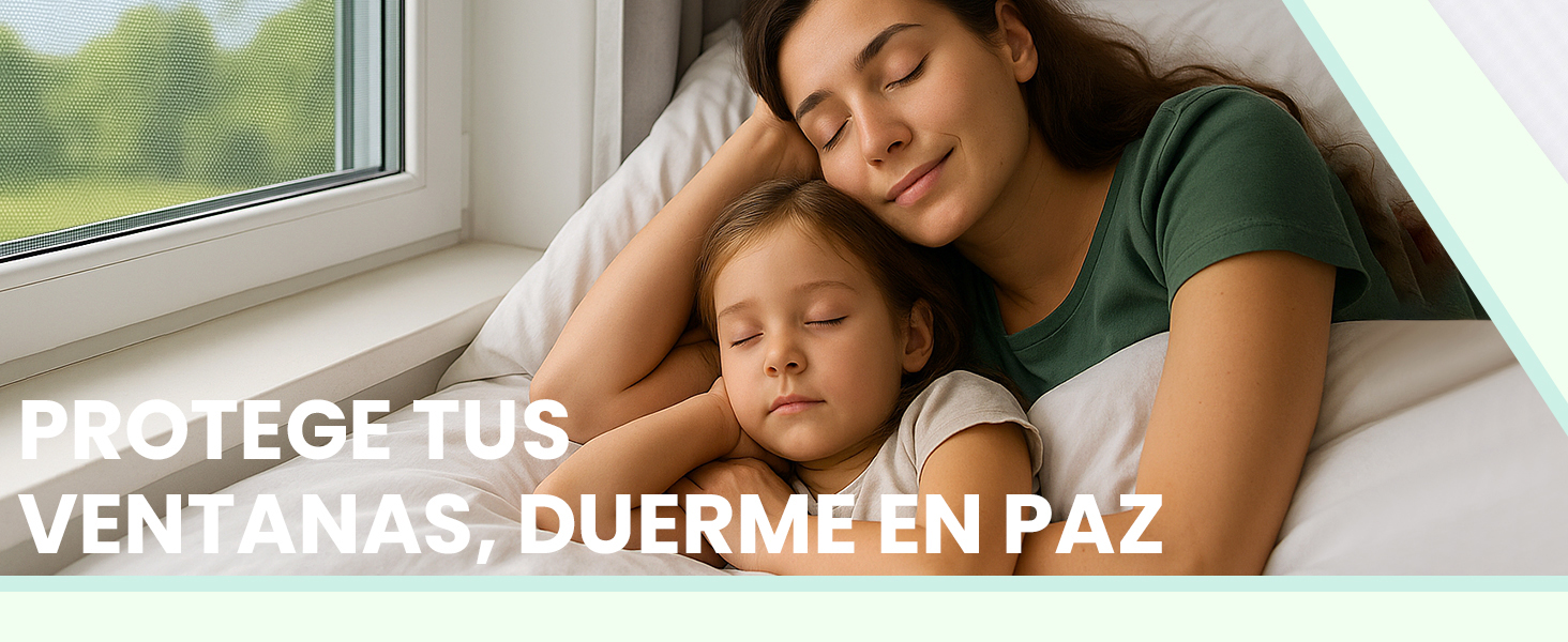 Madre e hija duermen tranquilas gracias a la protección contra insectos Apalus