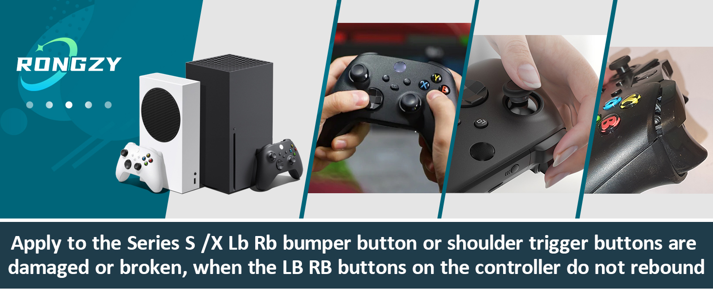LB RB Botones de Parachoques Compatible con Controlador Xbox Series X y Xbox Series S