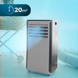 Aire acondicionado portátil / bomba de calor / WIFI / silencioso / mando / temporizador / LED