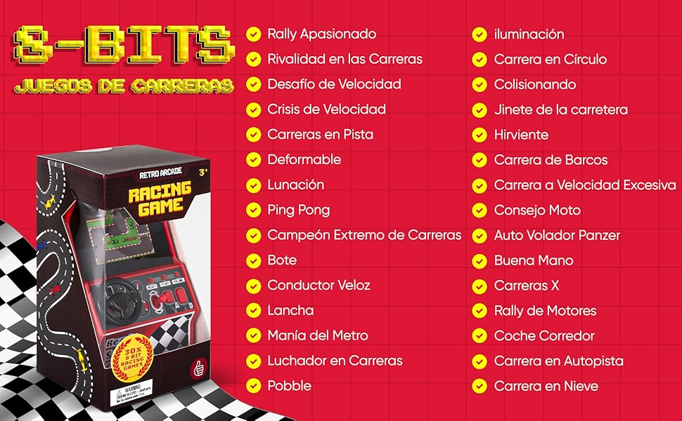 Máquina arcade de carreras retro Orb