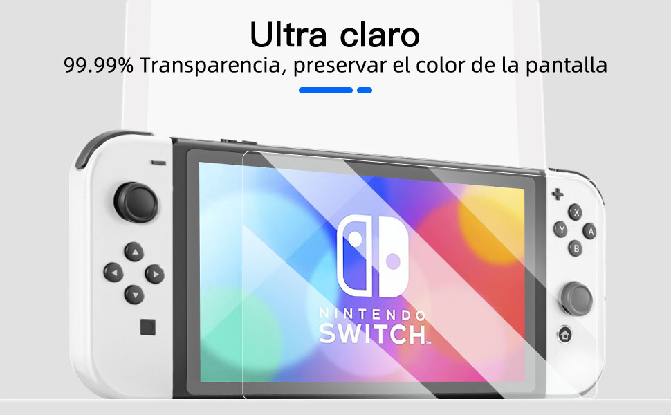 Nintendo Switch (modèle OLED) Protector de pantalla de vidrio templado