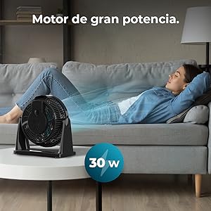 ventilador de sobremesa negro portable