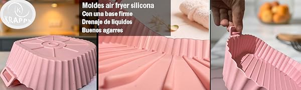 molde silicona freidora de aire cosori, complementos freidora aire, cesta freidora de aire
