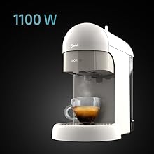 cafetera espresso con potencia de 1100 W