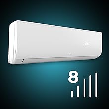 aire acondicionado split compresor frío bomba calor BTU mando a distancia LED sistema inverter Modos