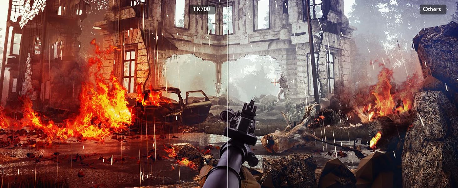 Los muchos lúmenes del BenQ_TK700 permiten jugar tanto en entornos brillantes como en oscuros