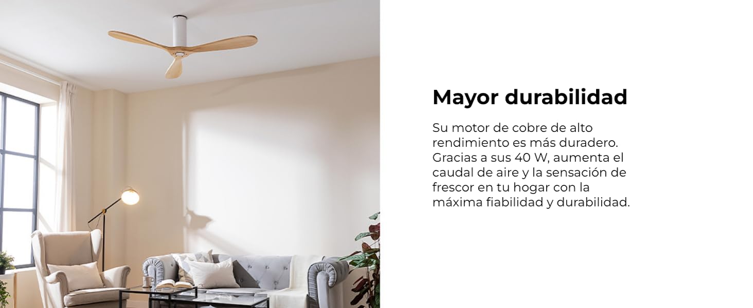 ventiladores de techo; ventiladores de techo con luz; lampara cecotec; EnergySilence Aero 570