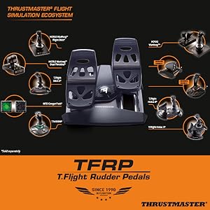 thrustmaster, timón, simulación de vuelo, joystick pc, timón thrustmaster