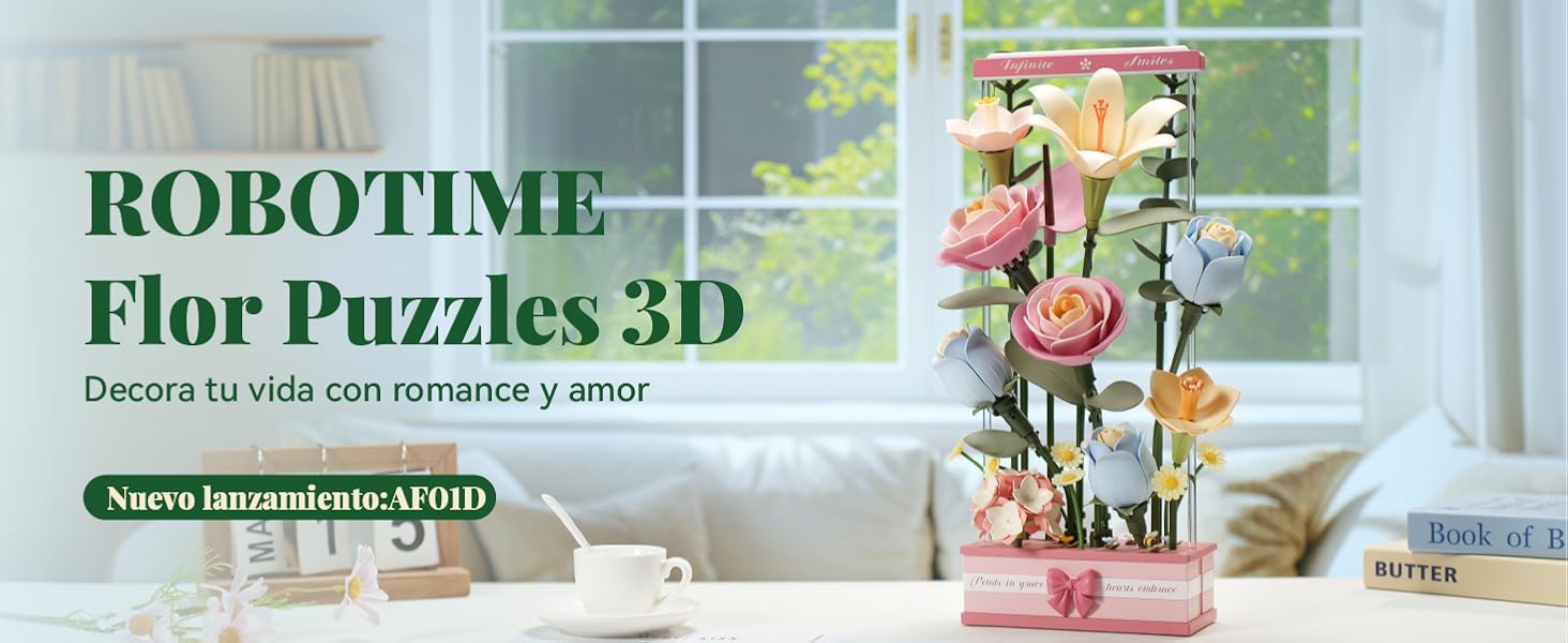 ROBOTIME Puzzle 3D Flores Maquetas para Construir Adultos