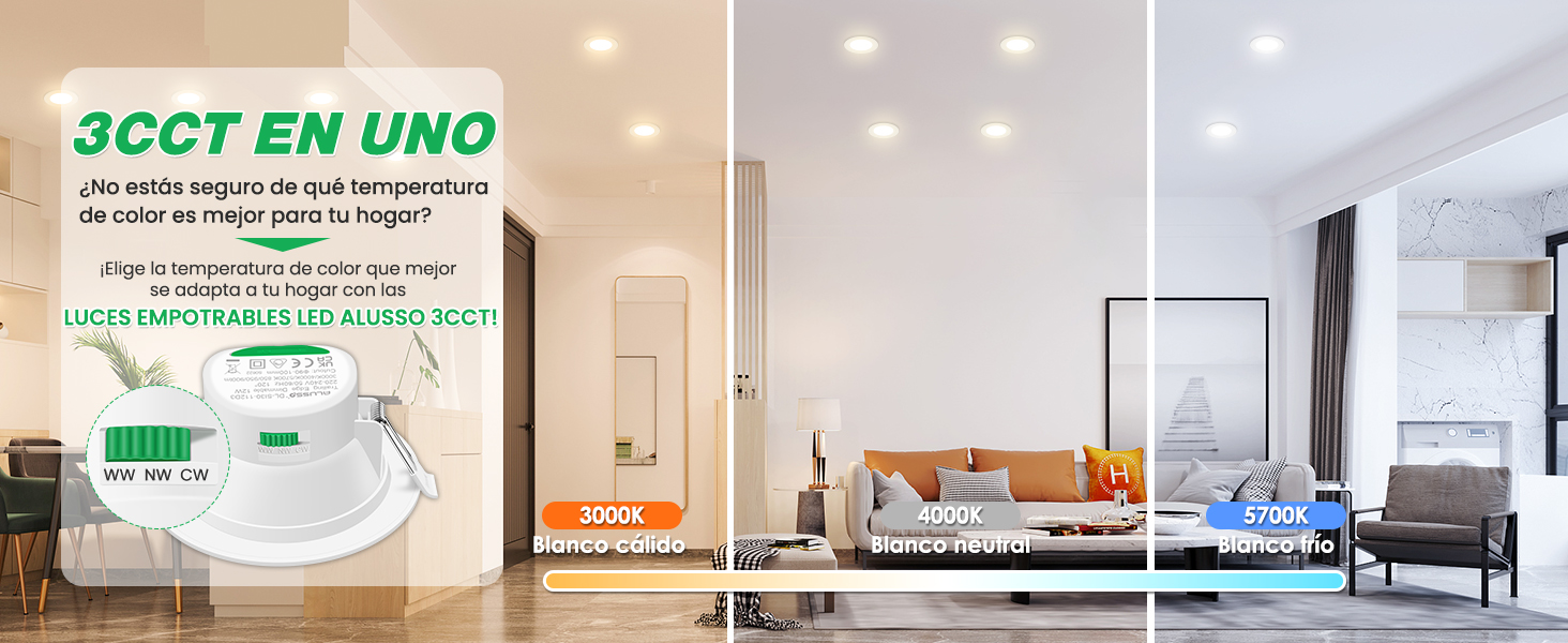 led techo empotrable