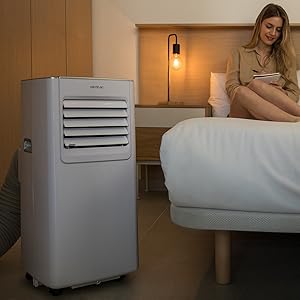 Aire acondicionado portátil / bomba de calor / silencioso / LED / temporizador