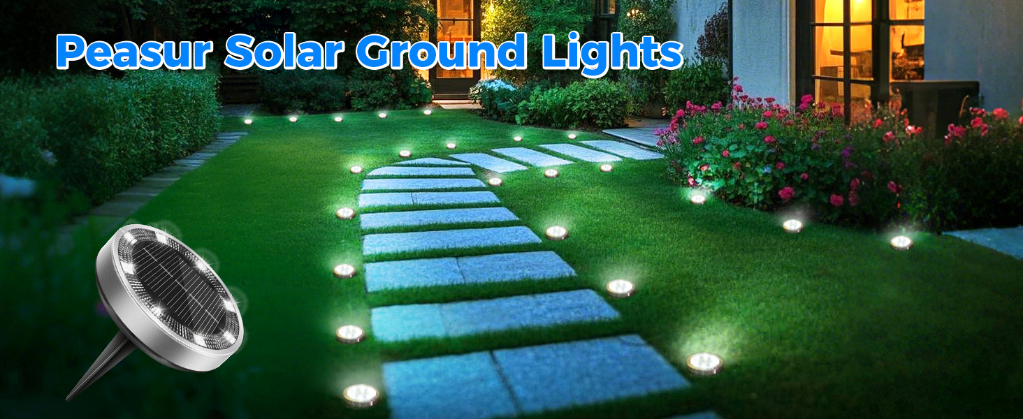 Luces Solares LED Exterior Jardin Suelo