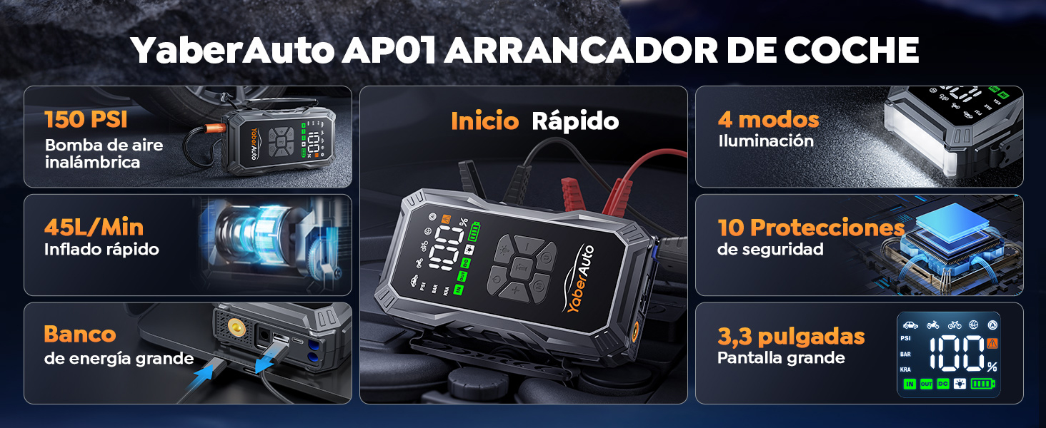 arrancador de baterias de coche