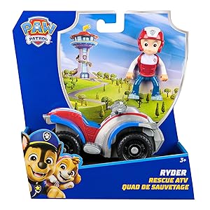 Paw Patrol vehículo y figura, Patrulla Canina, Chase, Marshall, Skye, Rocky, Rubble, Ryder