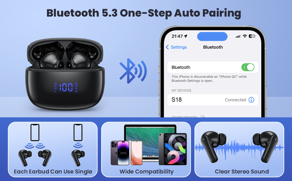 Auriculares Inalámbricos Bluetooth