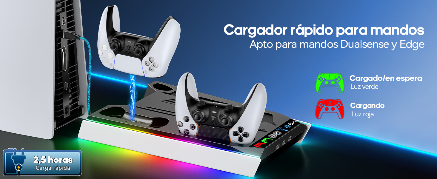 Soporte para PS5 con enfriador para PS5 Slim