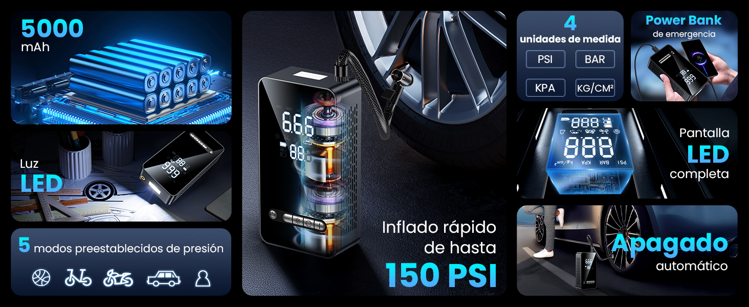 inflador ruedas coche