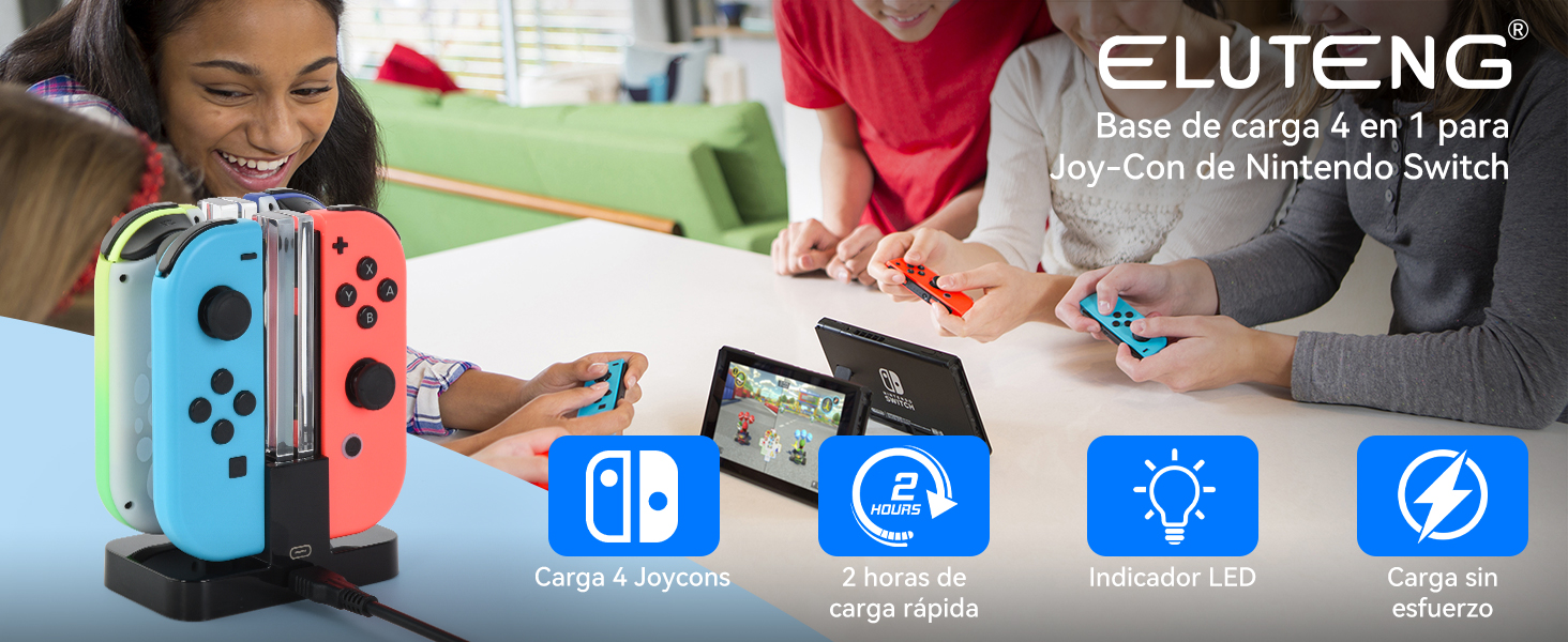 Base de Carga para Switch 4 en 1 Cargador