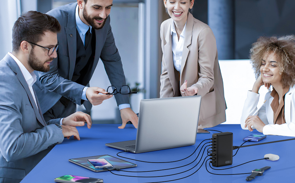 Cargador USB C Multiple Estación Carga Rápida Alimentador Multiple Cargador
