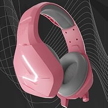 Pretty Pink Gaming Headset for Girl Gamers Animal Crossing New Horizons Console PC Gaming in Pink