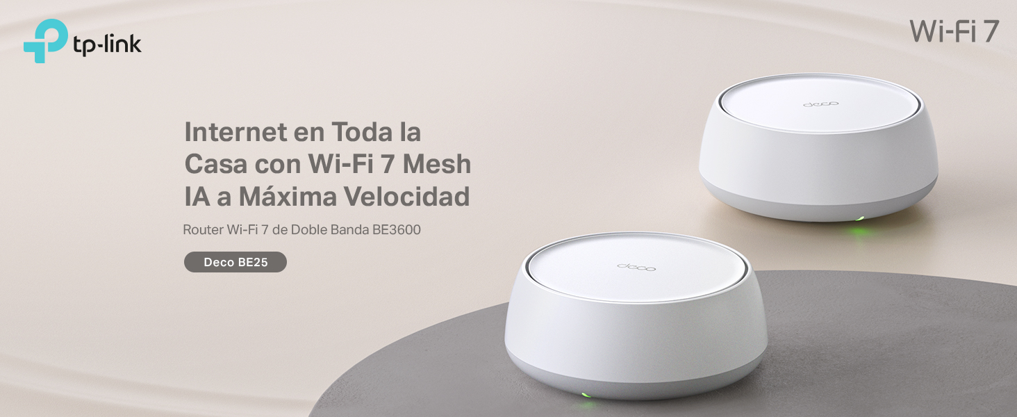 Deco BE25 - Nuevo Sistema Wi-Fi 7 Mesh BE3600 de Doble Banda con 2 puertos 2.5G