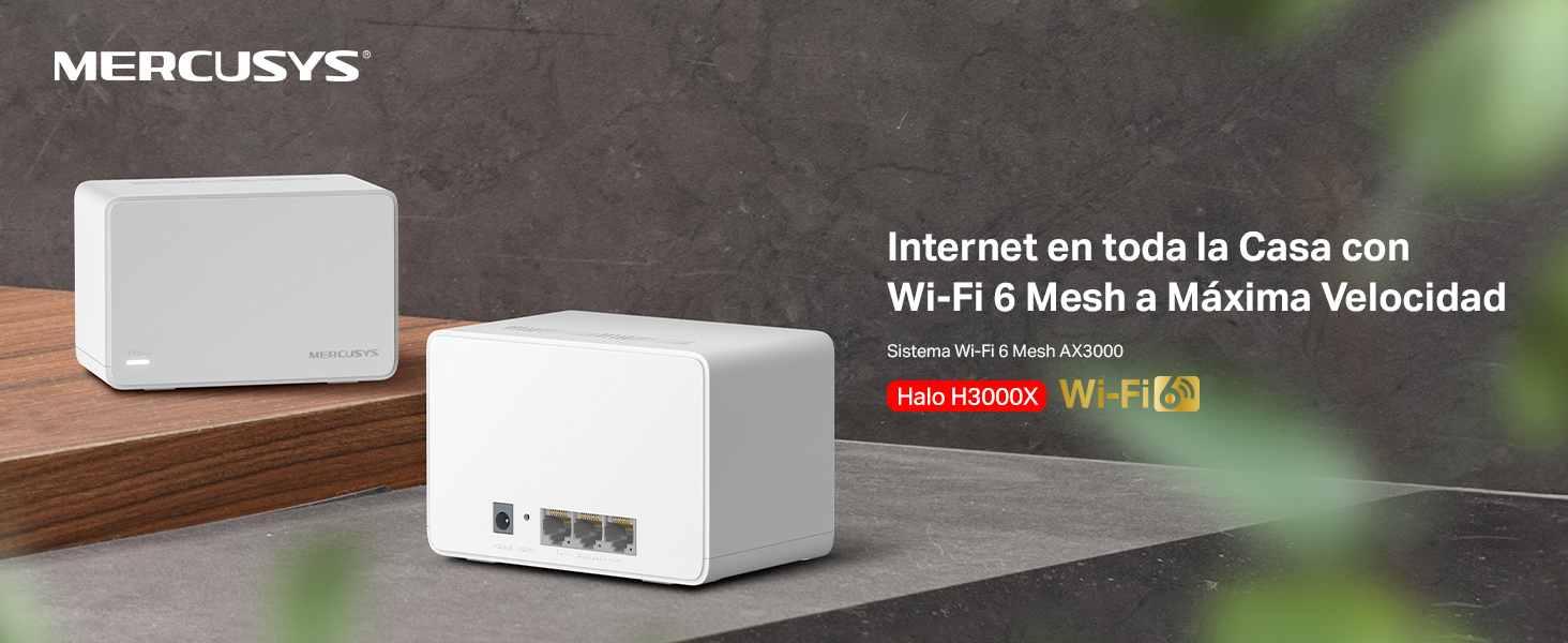 Halo H80X - Sistema Wi-Fi 6 Mesh AX3000 para todo el Hogar