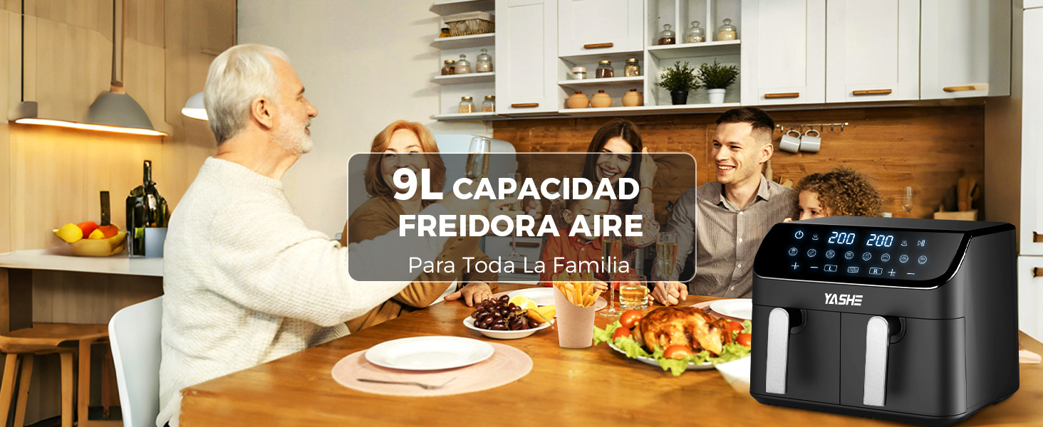 air fryer 9l freidora aire grande freidora aire doble resistencia airfrier