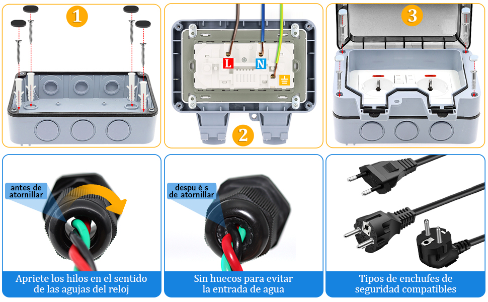 Enchufe Exterior IP66
