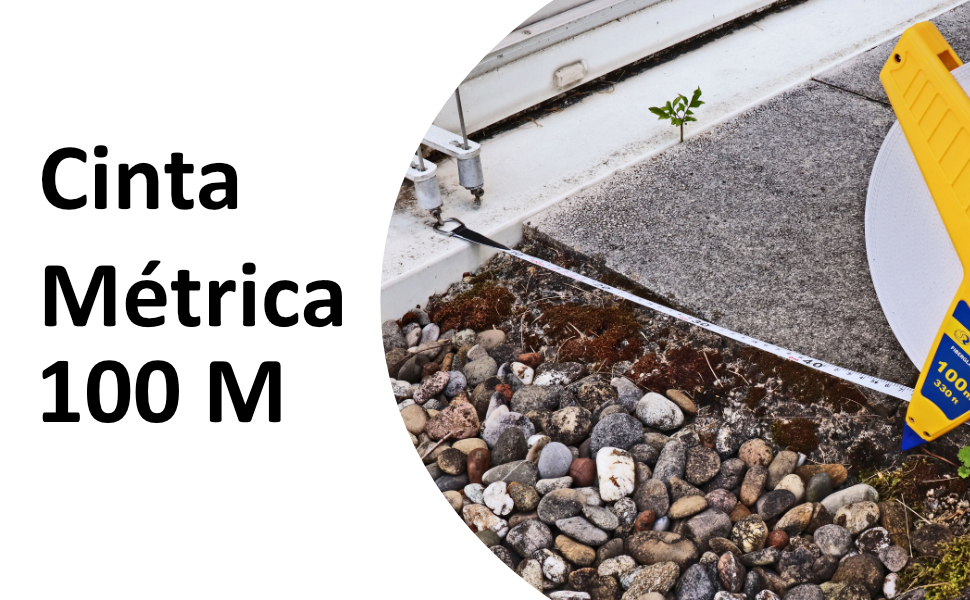 Cinta Métrica Fléxometro 100M /330 FT de doble cara