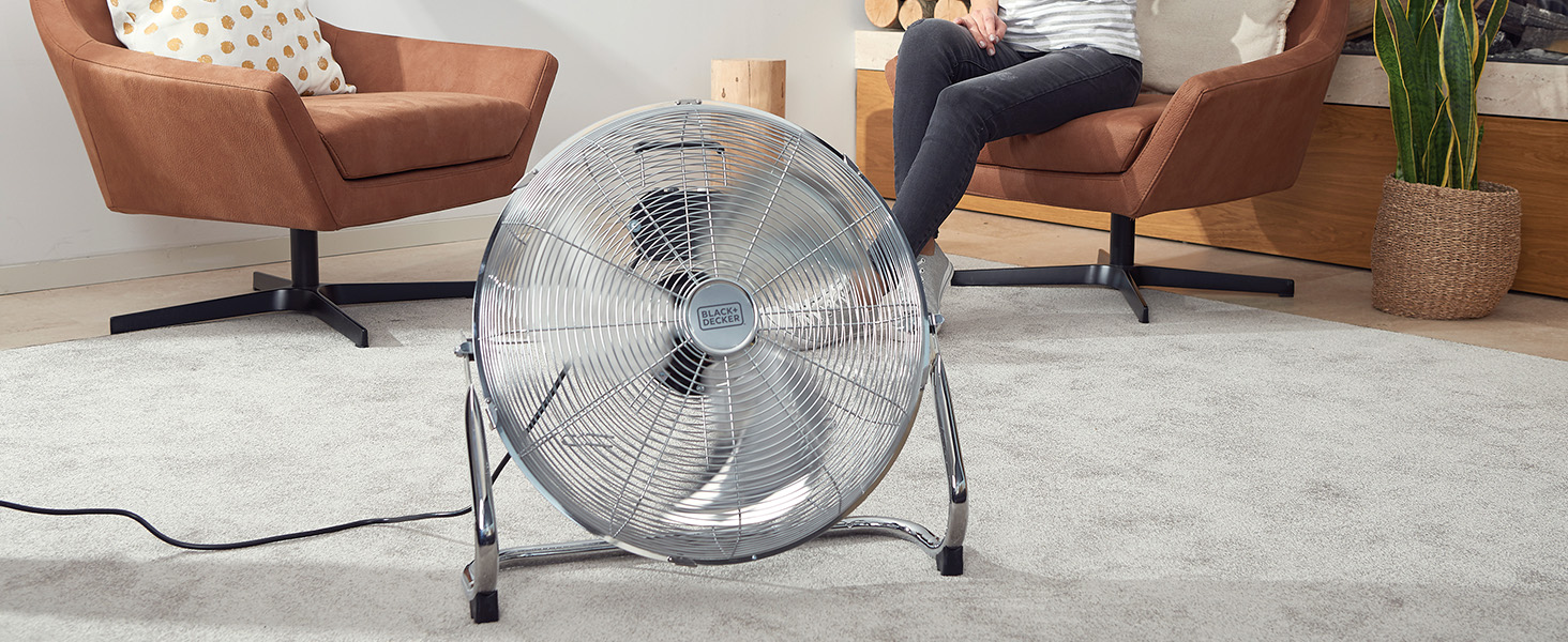 ventilador, ventilador de suelo, ventilador BLACK+DECKER, circulador de aire, ventilador industrial
