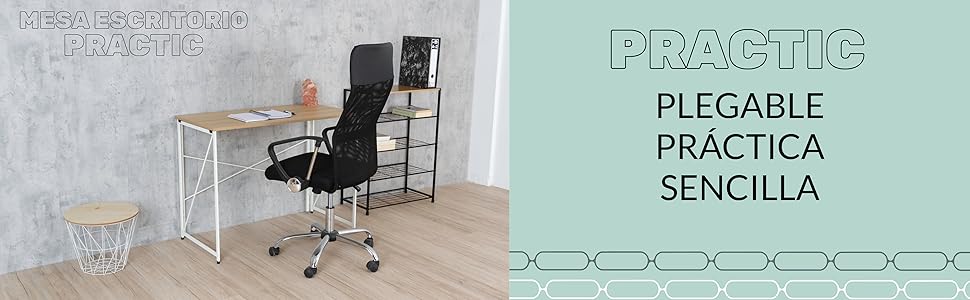 MESA ESCRITORIO DESMONTABLE PLEGABLE